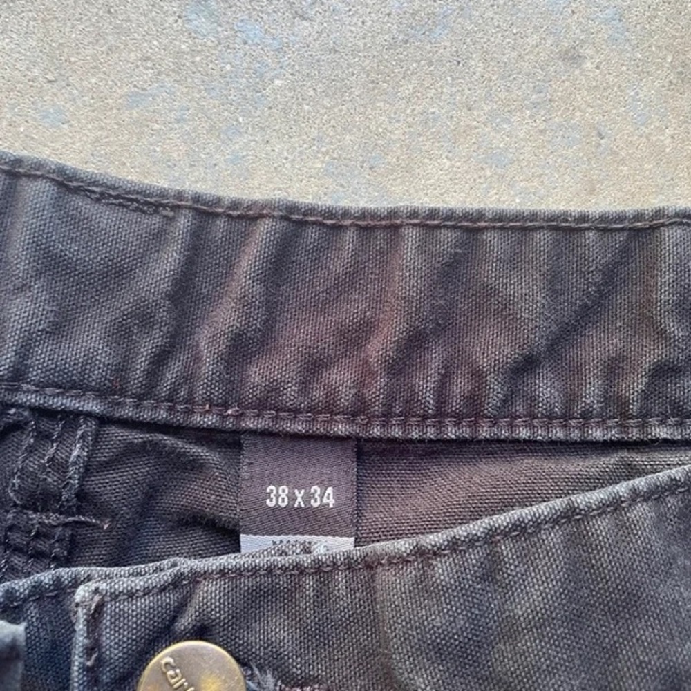 Carhartt Men's Dark Brown Cargo Work Pants - Picture 4 of 4